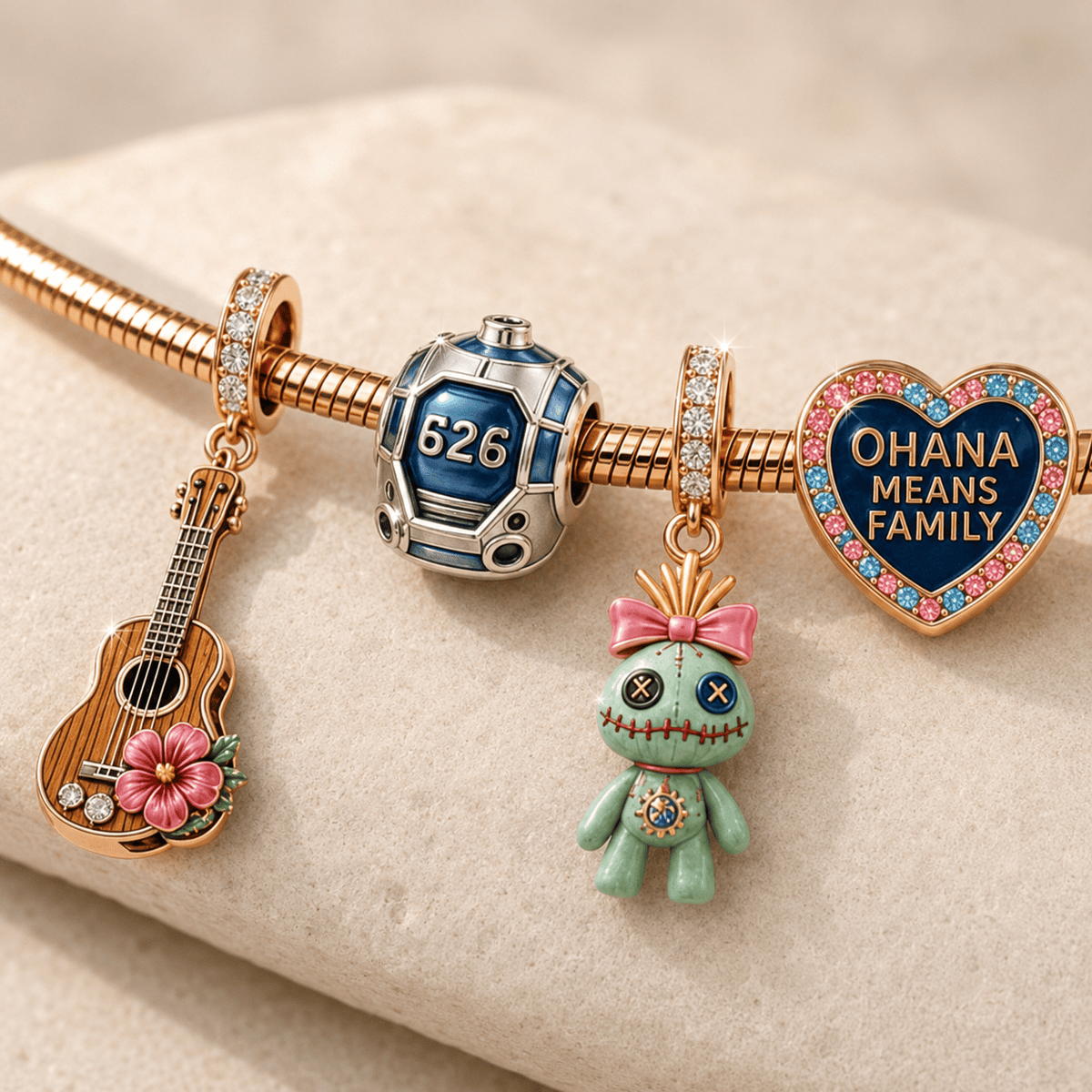 STC Rose Gold Charm Bracelet Set TMH