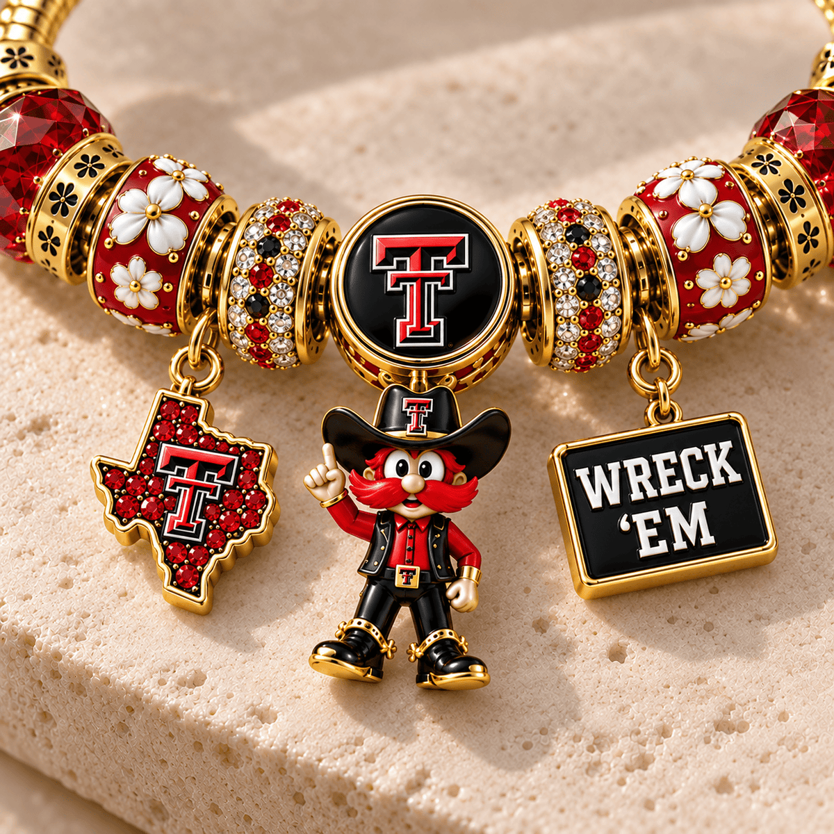 TTRR Gold Charm Bracelet Set NHVH