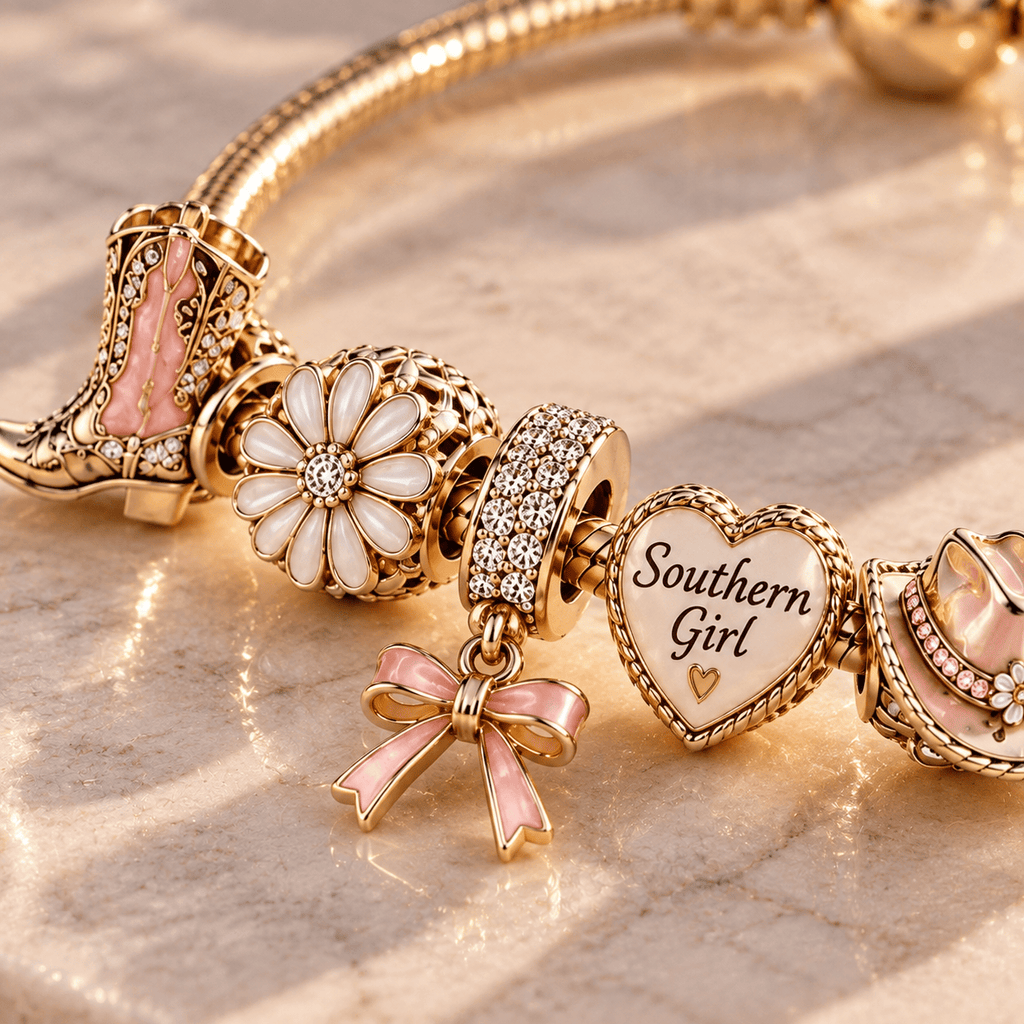 STG Gold Charm Bracelet Set TTN