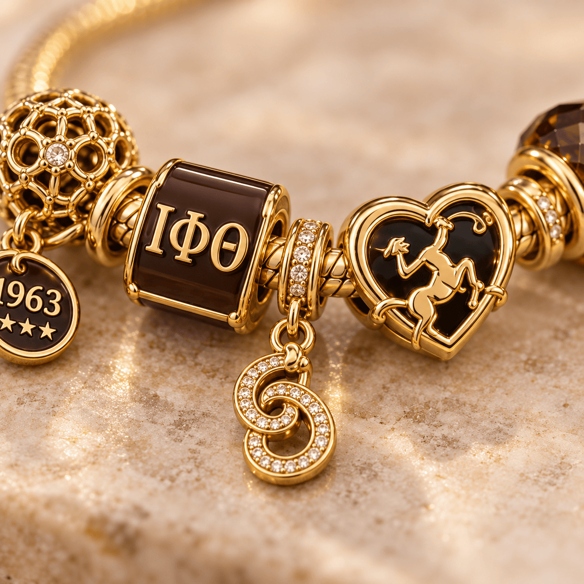 IPT Gold Charm Bracelet Set PTKL