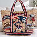 NEP Straw-Style Embellished Tote Bag NTKO